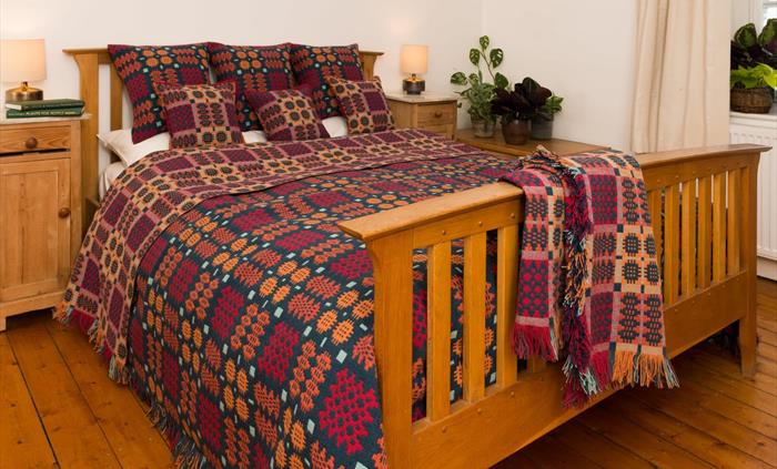 Traditional Welsh bedcovers have been woven here for over 100 years